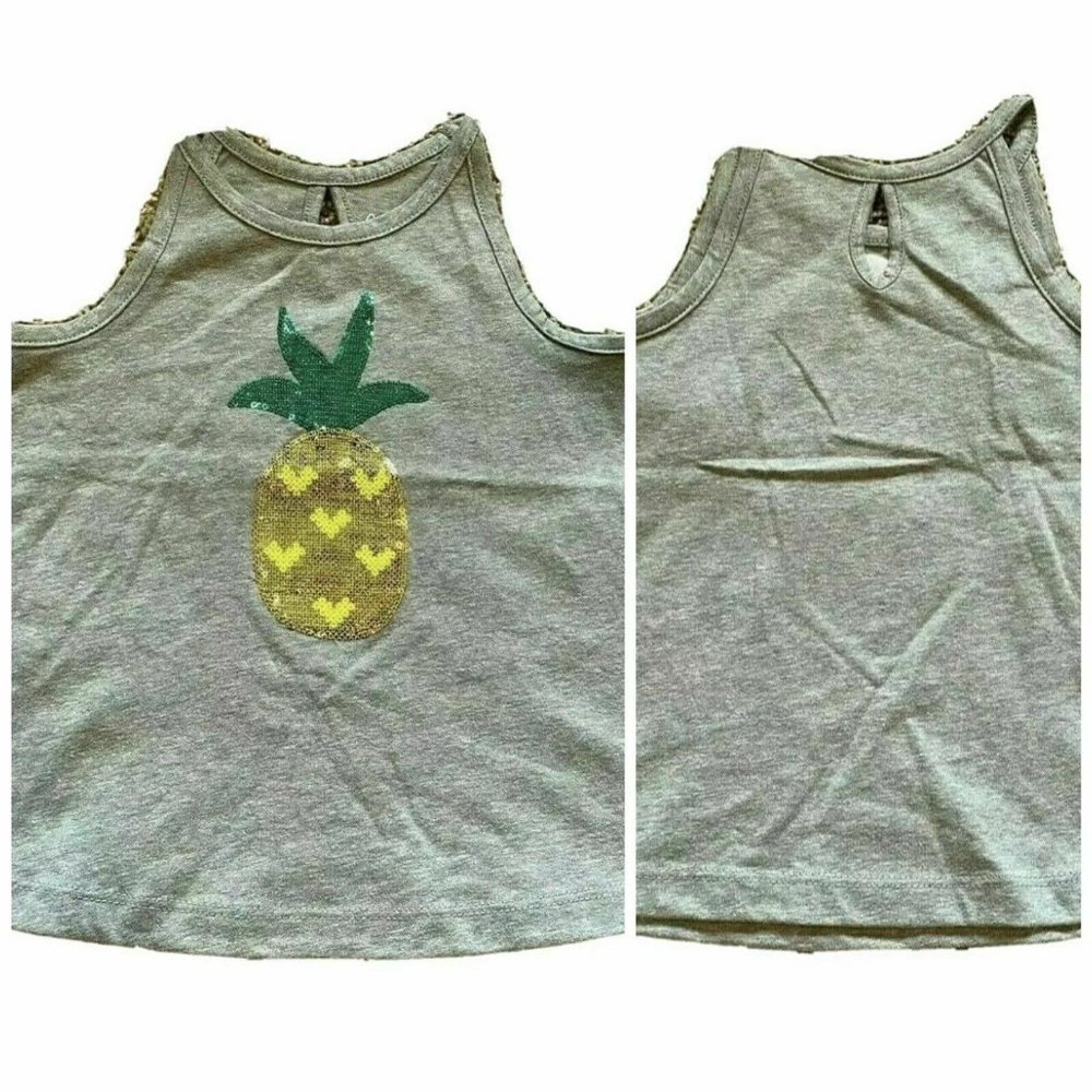 Pineapple Cat & Jack Racerback Tank Toddler Shirt 5T #P1037